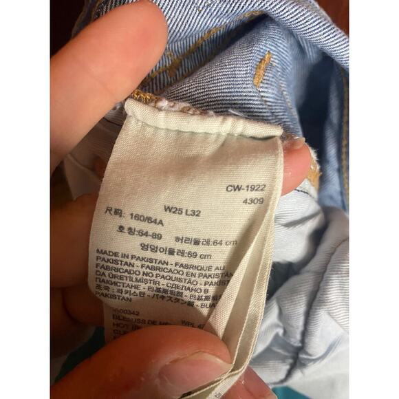 Buttonfly Levi's 501 Highwaist Denim Jeans w25 L32 - Picture 7 of 10